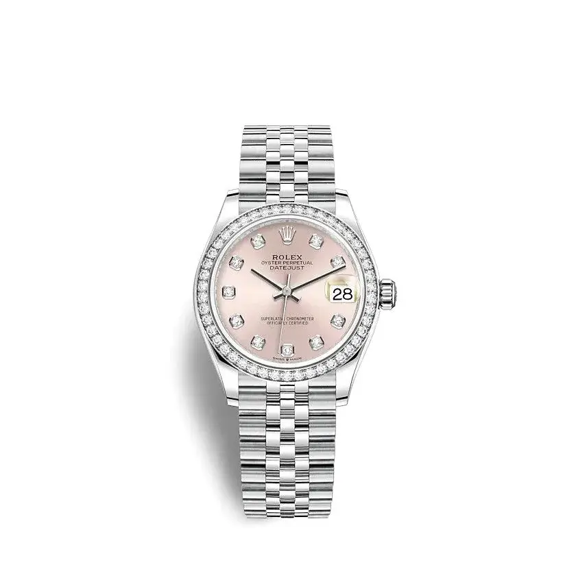 Datejust 278384RBR rolex copy aubergine dial — front view