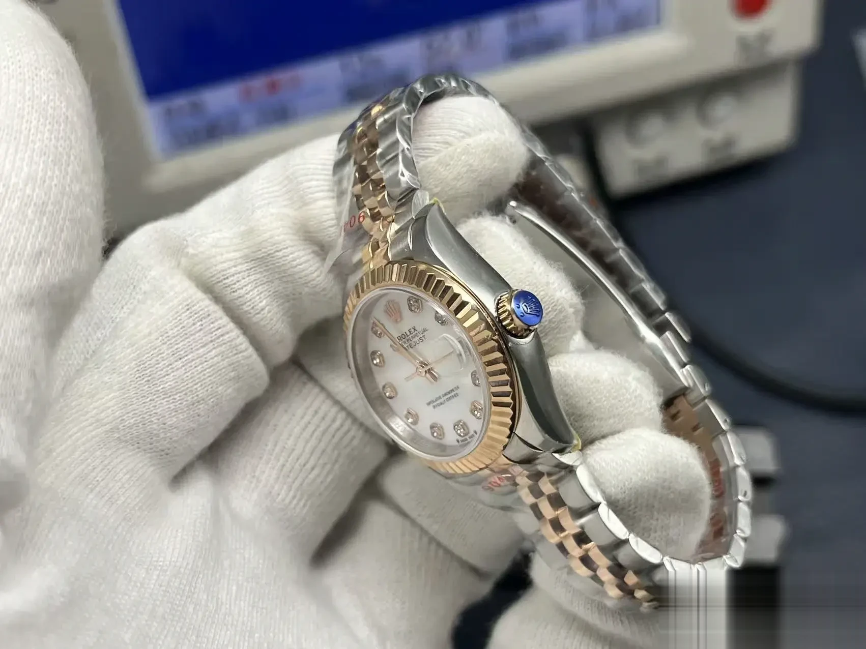 Rolex Datejust 279171 rolex clone — lume shot