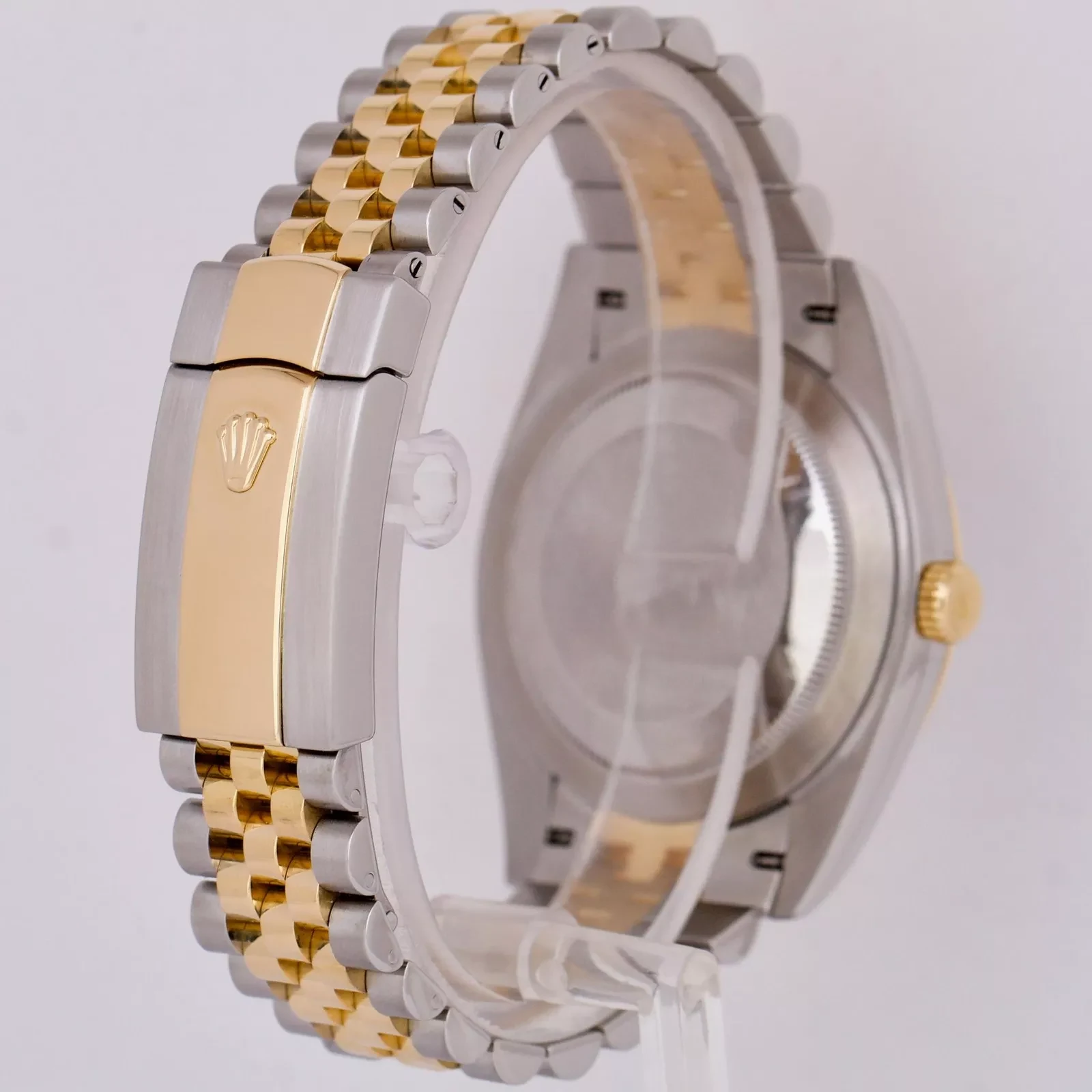 Datejust 126333 rolex replica silver dial — caseback detail