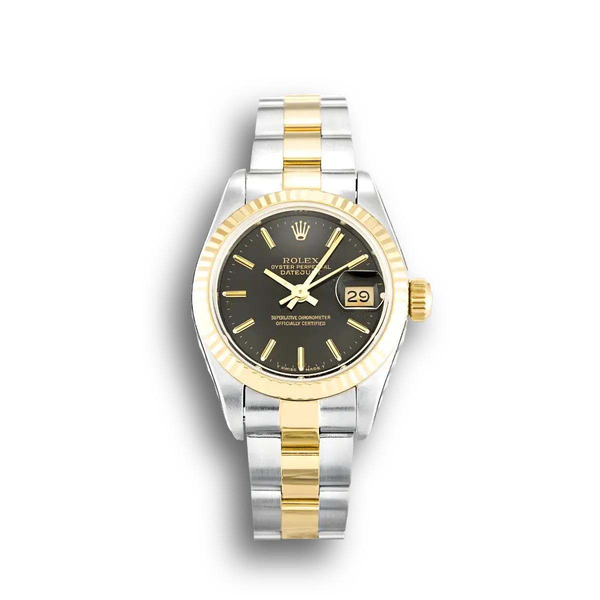 Rolex Datejust 69173 miyota replica black dial — front view