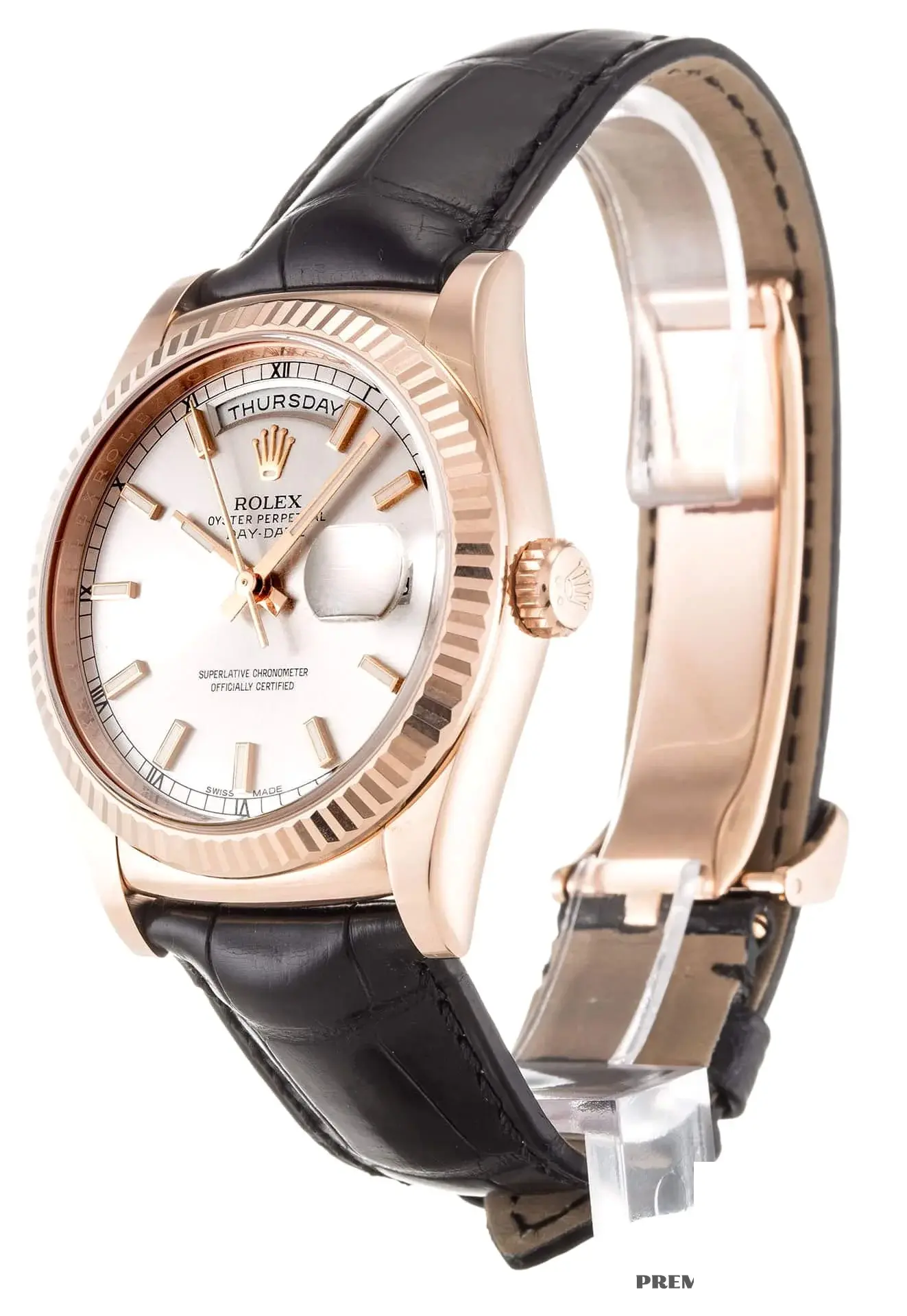 Day-Date 118135 rolex copy — side profile