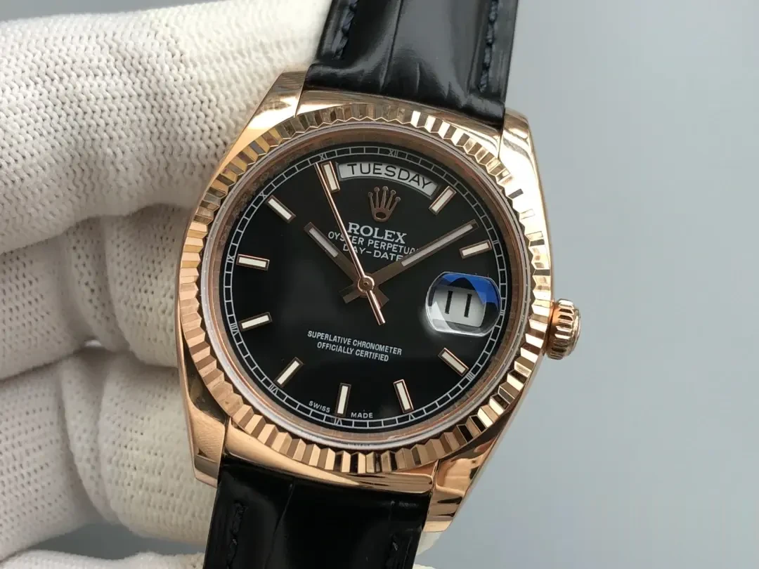 Rolex Day-Date 118135CH miyota replica 36mm — wrist shot