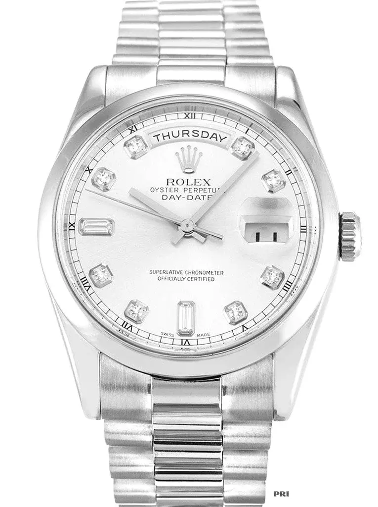 Rolex Day-Date 118209 miyota replica 36mm — dial close-up
