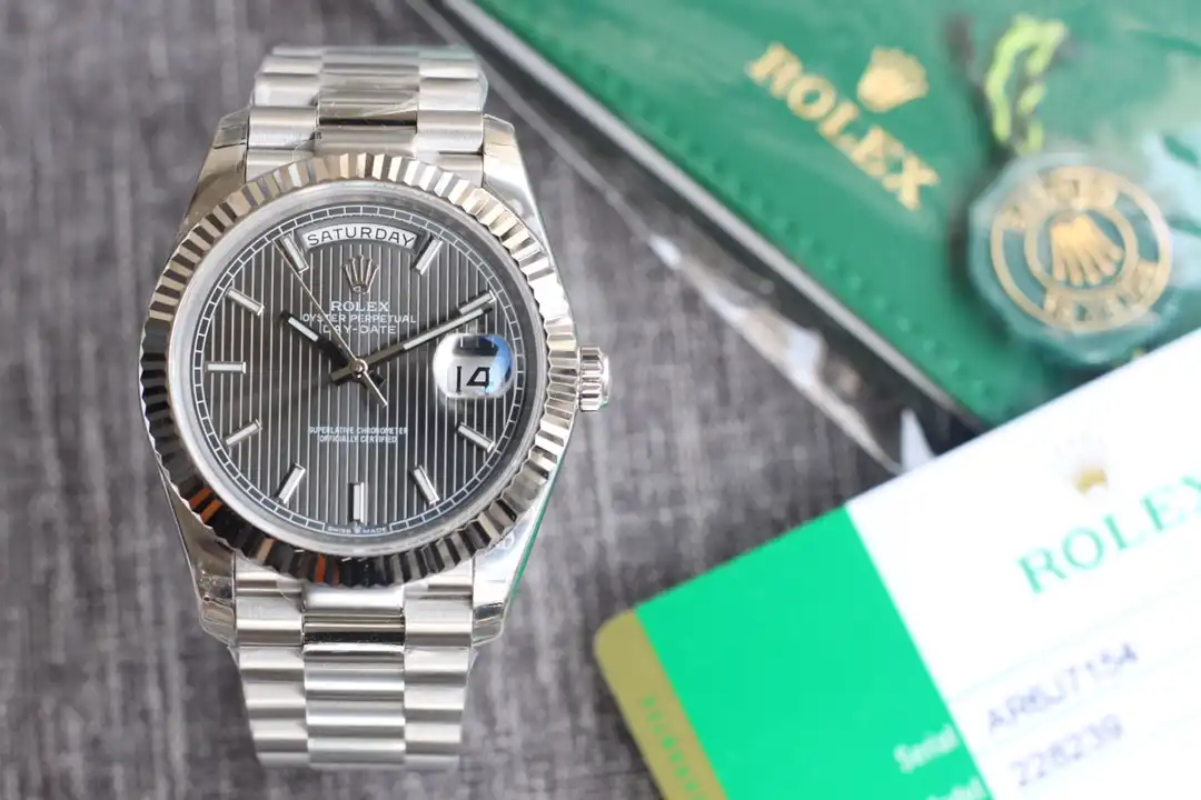 Rolex Day-Date 41985 miyota replica 36mm — dial close-up
