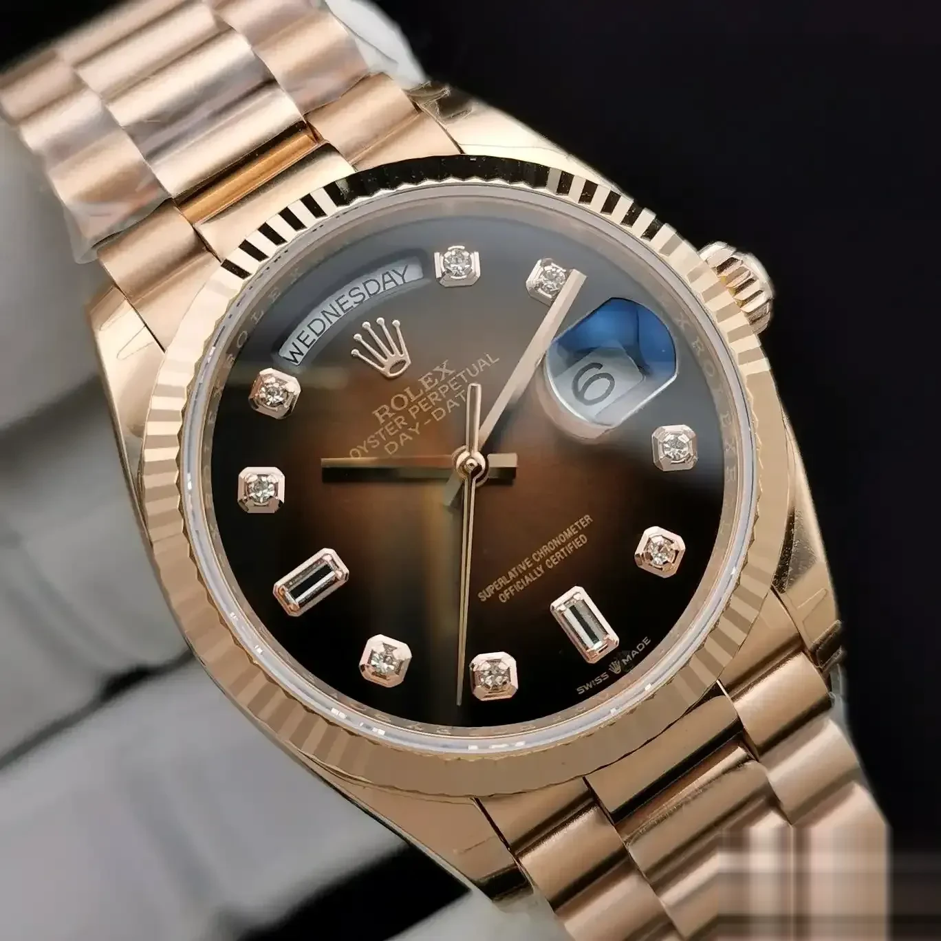 Rolex Explorer 128238 rolex clone 36mm — wrist shot