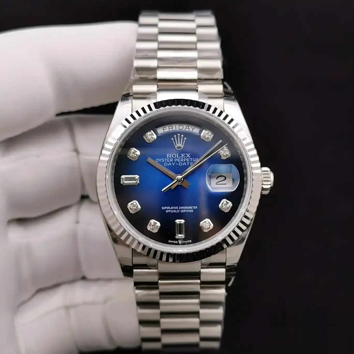 Day-Date 128238 japanese automatic replica — side profile