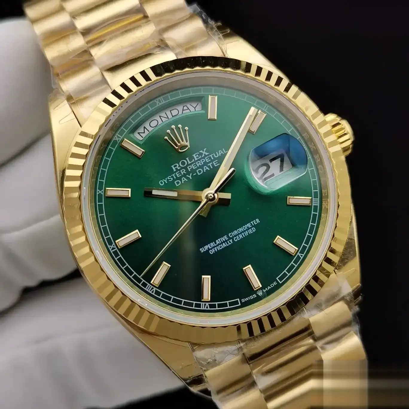 Rolex Day-Date 128238 miyota replica 40mm — wrist shot
