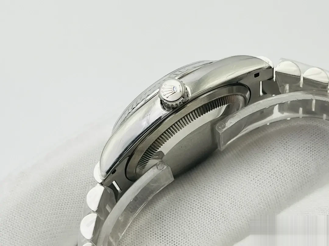 Rolex Day-Date 228236 miyota replica black dial — angled view