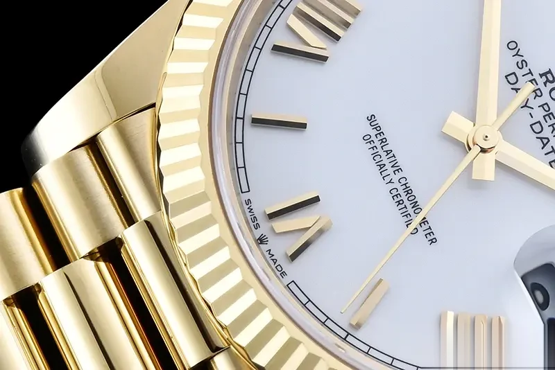 Rolex Day-Date 228238 replica — caseback detail