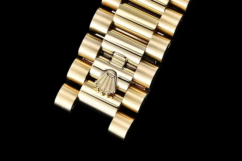 Rolex Day-Date 228238 miyota replica white dial — crown and case detail
