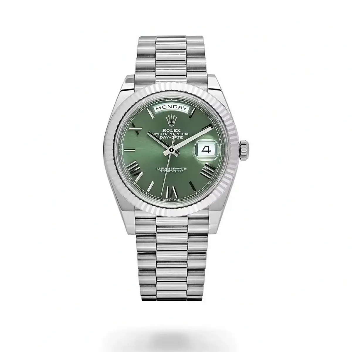 Rolex Day-Date 228239 miyota replica green dial — front view