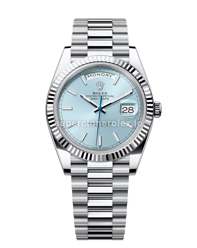 Day-Date 228236 japanese automatic replica ice blue dial — front view