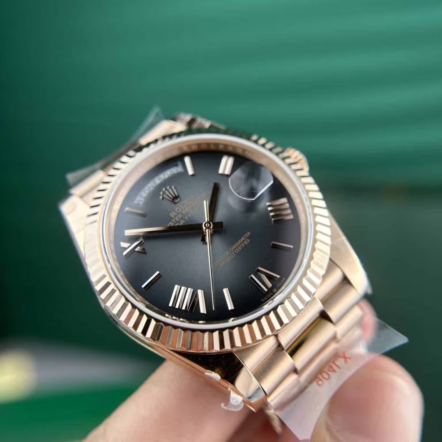 Day-Date 228235 japanese automatic replica 40mm — dial close-up