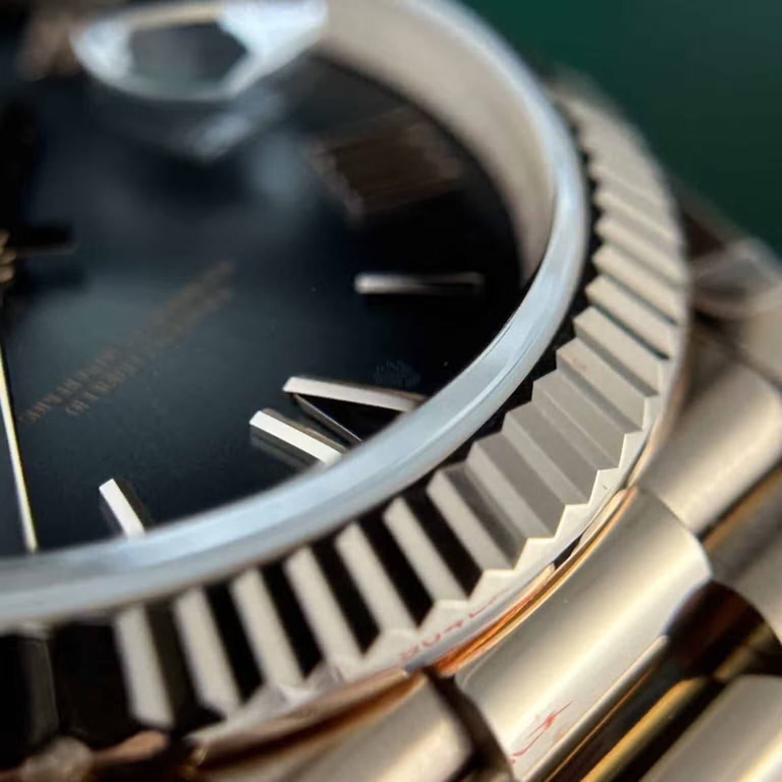 Day-Date 228235 rolex copy — dial close-up