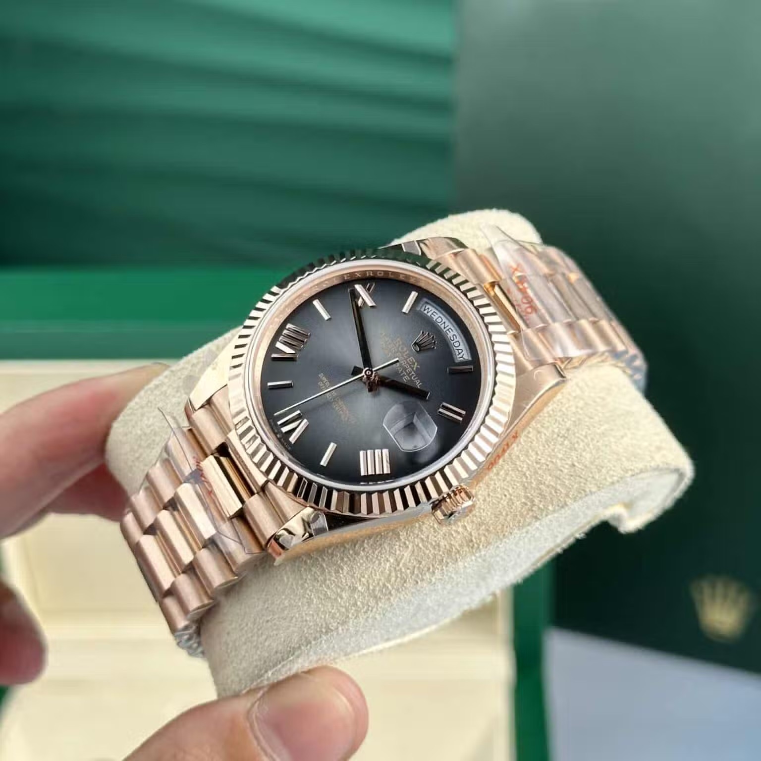 Rolex Day-Date 228235 rolex clone 40mm — wrist shot