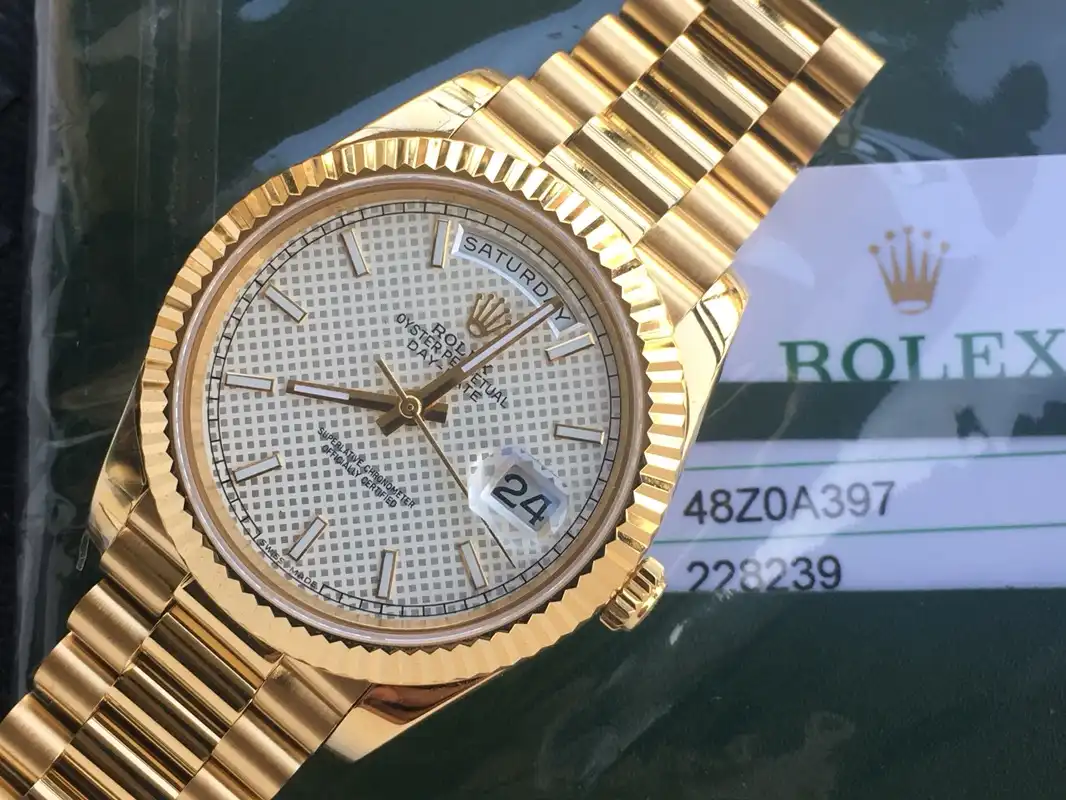 Rolex Day-Date 41985 rolex clone 36mm — dial close-up