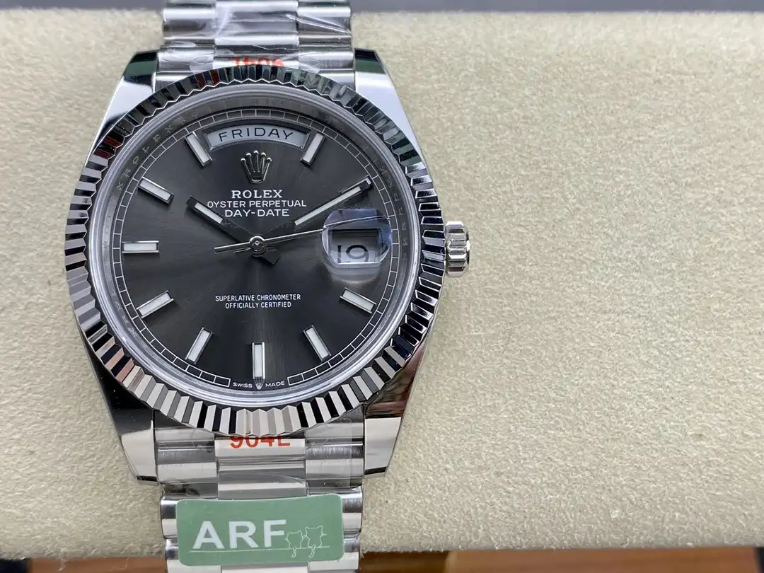 Day-Date 41985 rolex replica 36mm — dial close-up