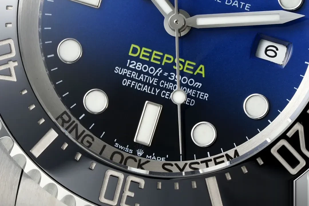 Rolex Deepsea 126660 miyota replica 40mm — dial close-up