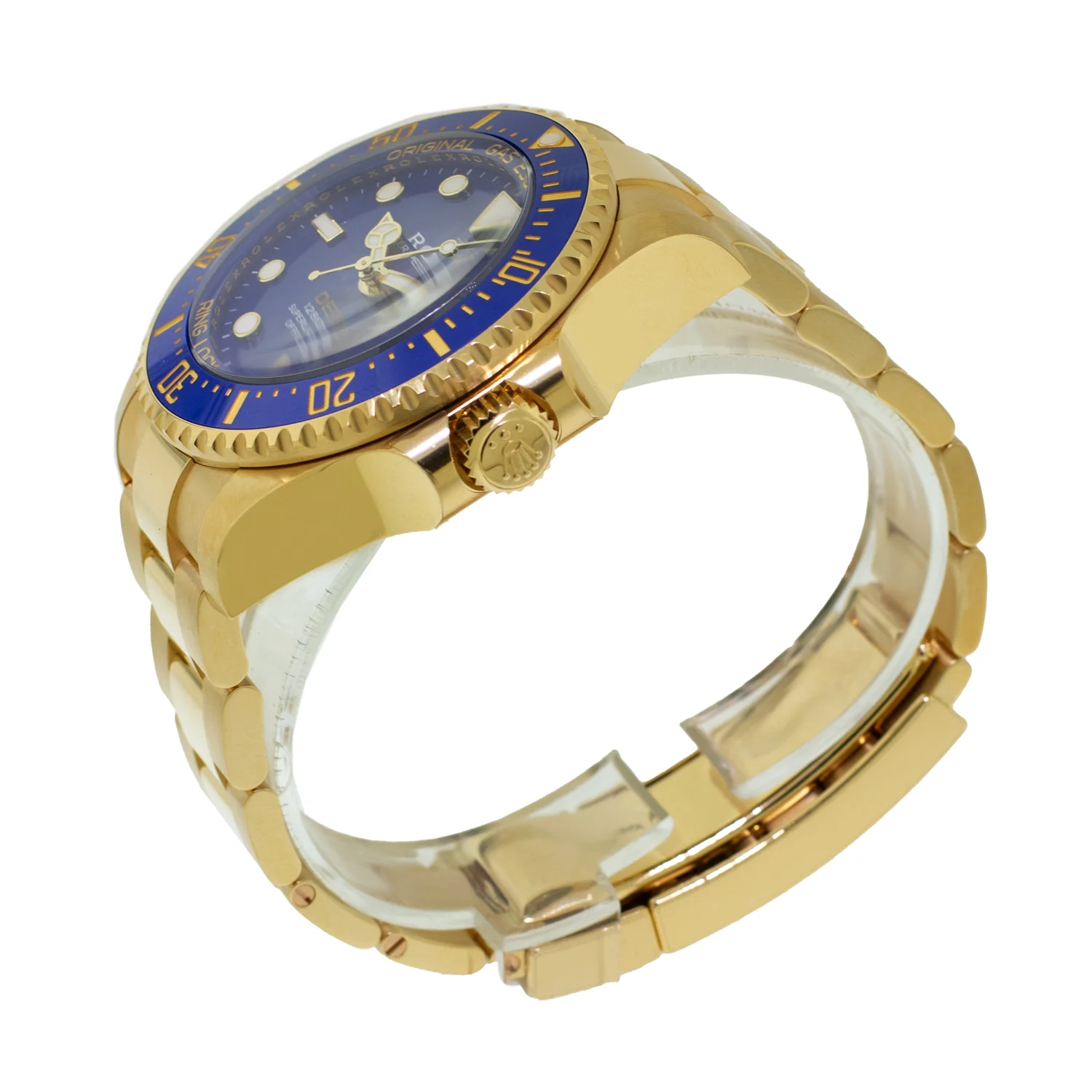 Deepsea 136668LB japanese automatic replica blue dial — caseback detail