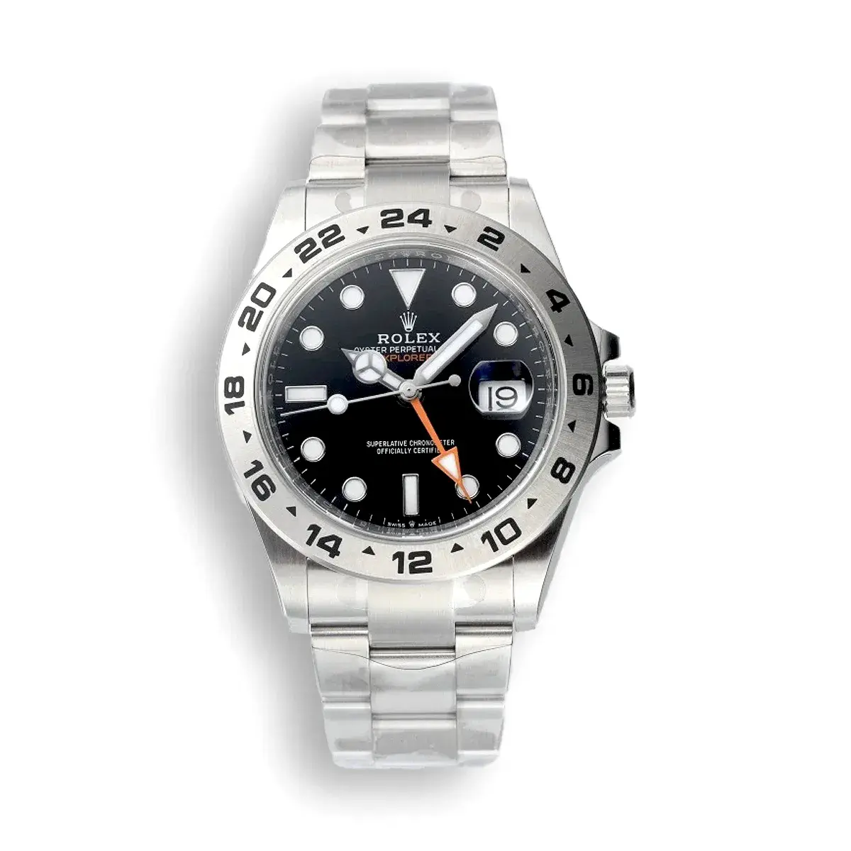 Rolex Explorer 226570 miyota replica black dial — front view