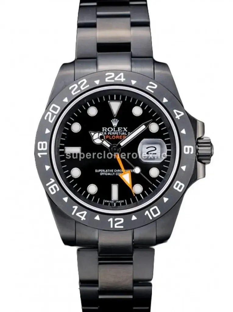 Explorer 98239 rolex replica black dial — front view