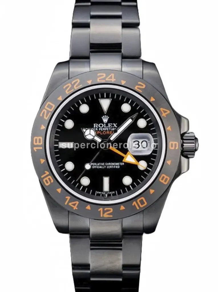 Explorer 98240 rolex copy black dial — front view