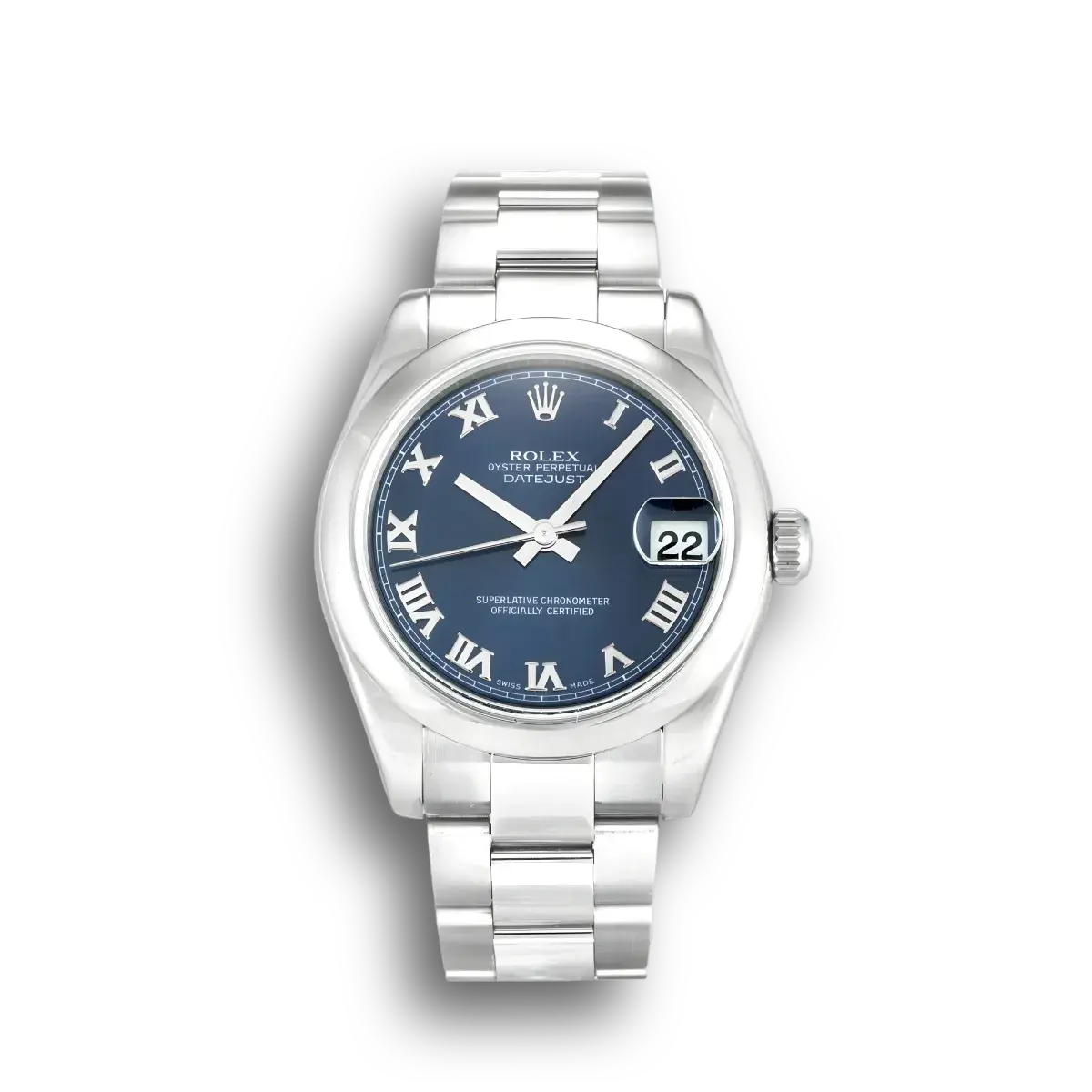Lady-Datejust 178240 japanese automatic replica blue dial — front view