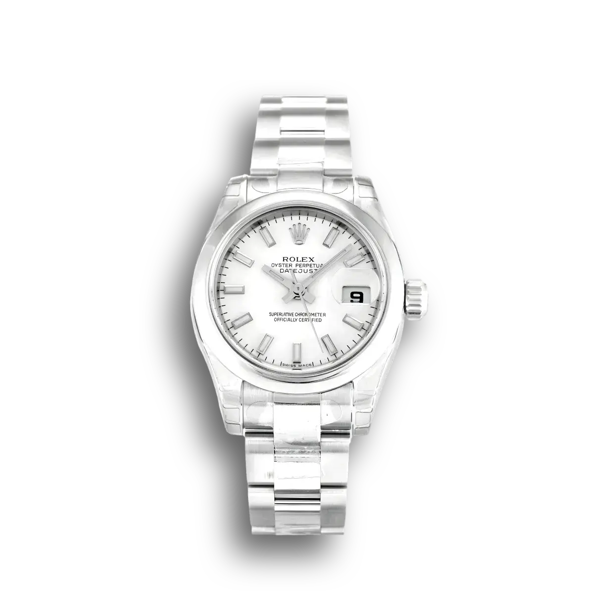 Rolex Lady-Datejust 179160 replica white dial — front view