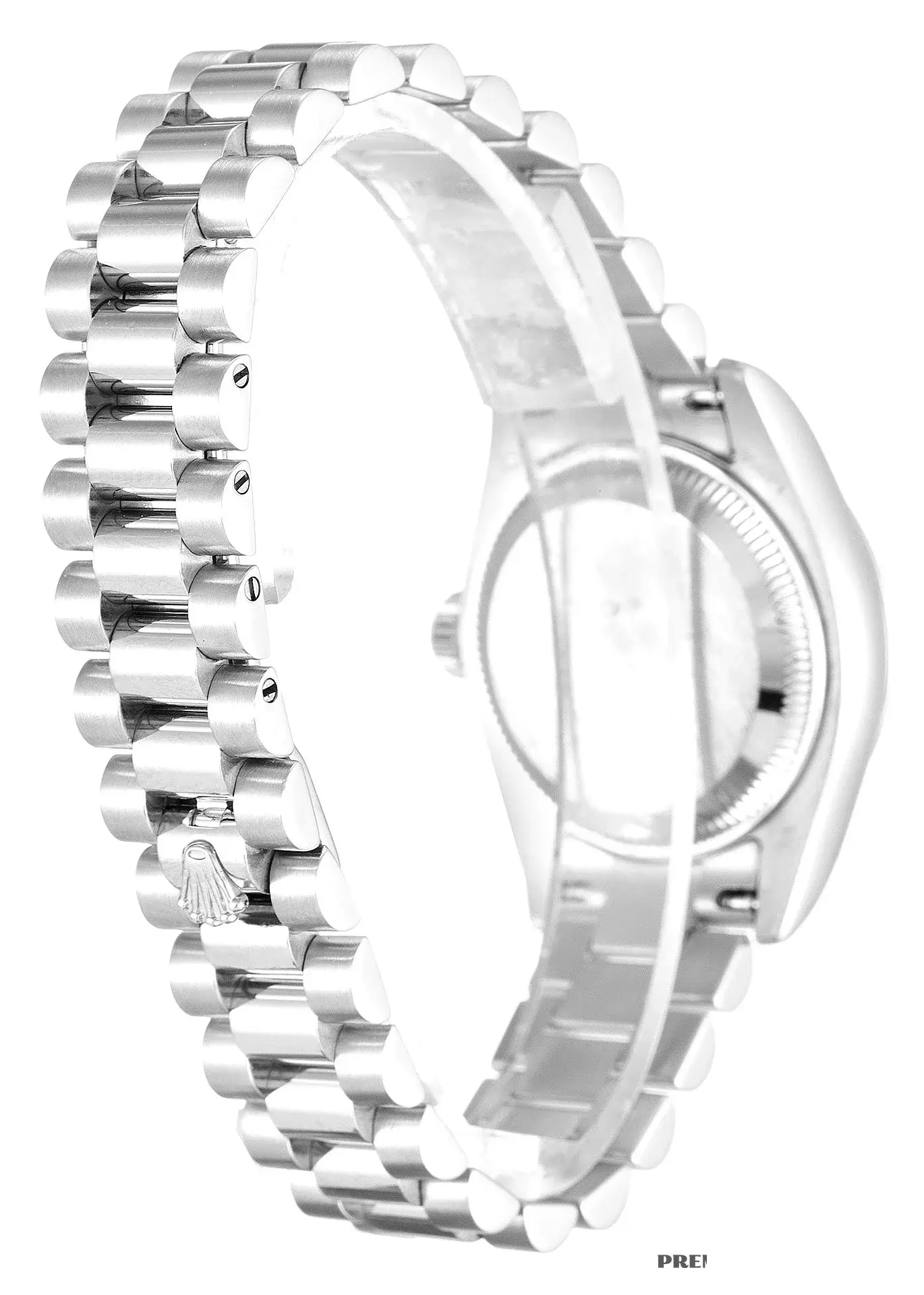 Lady-Datejust 179166 japanese automatic replica silver dial — caseback detail