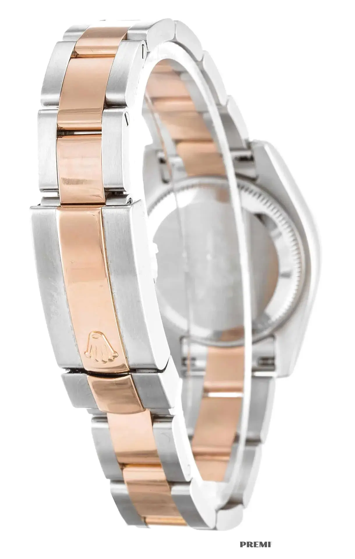 Lady-Datejust 179171 rolex copy rose dial — caseback detail