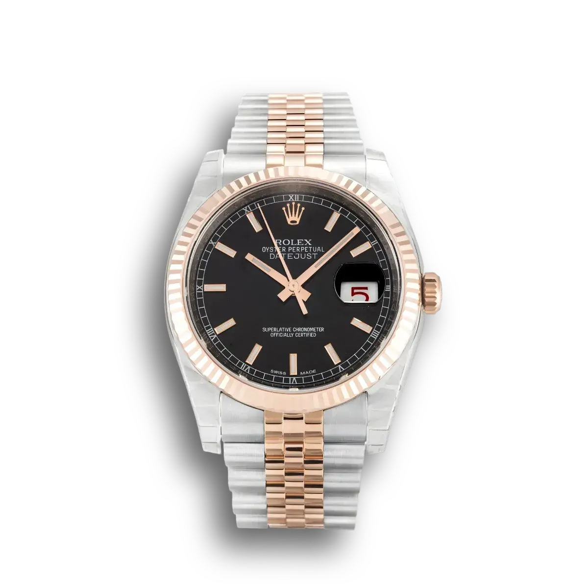 Rolex Lady-Datejust 179171 replica black dial — front view