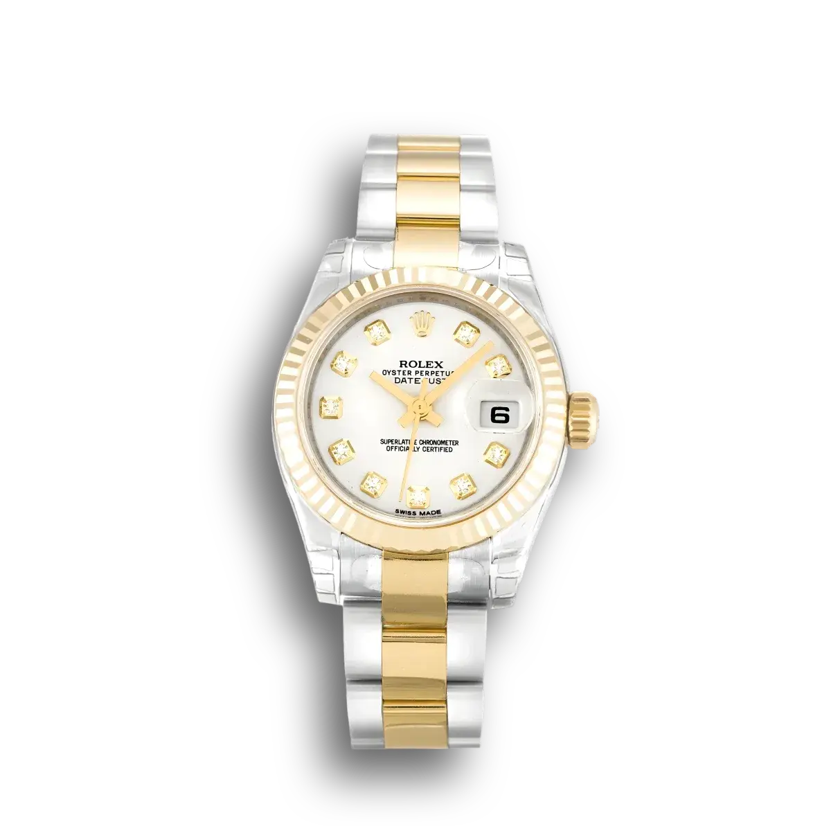 Rolex Lady-Datejust 179173 rolex clone white dial — front view