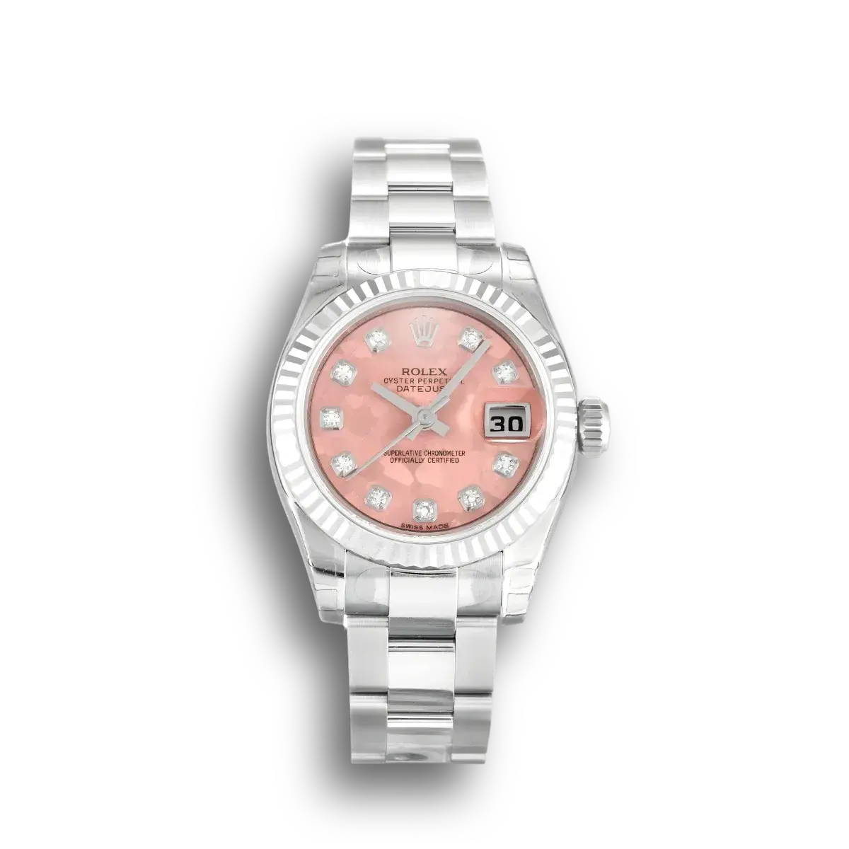 Rolex Lady-Datejust 179174 miyota replica pink dial — front view