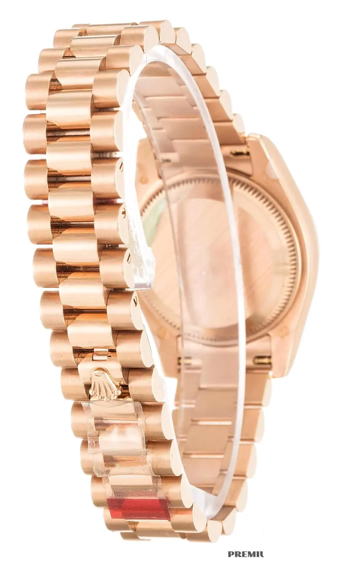 Lady-Datejust 179175 rolex copy rose dial — caseback detail
