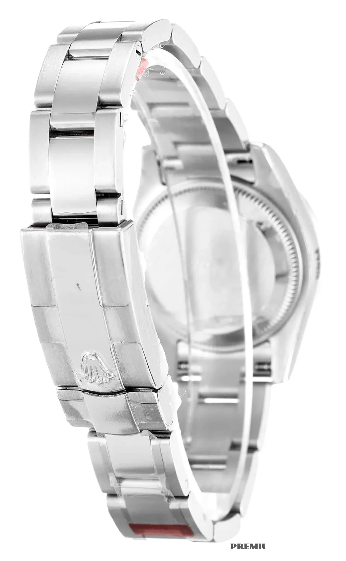Lady-Datejust 179384 rolex copy silver dial — caseback detail