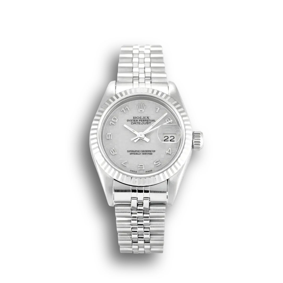 Lady-Datejust 69174 japanese automatic replica silver dial — front view