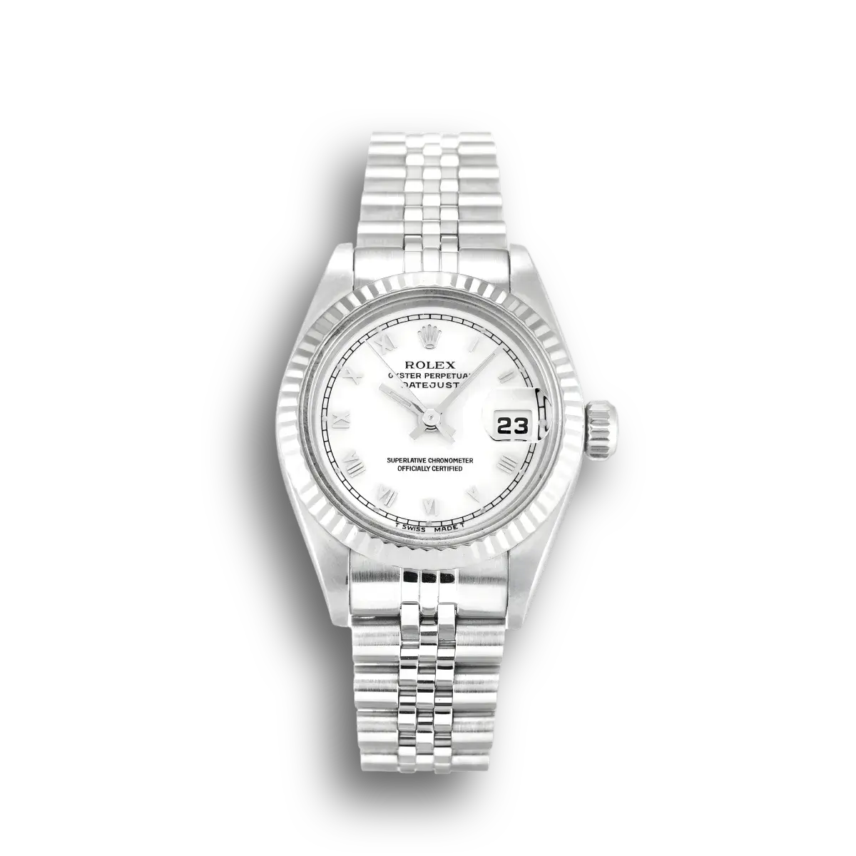 Lady-Datejust 69174 japanese automatic replica white dial — front view