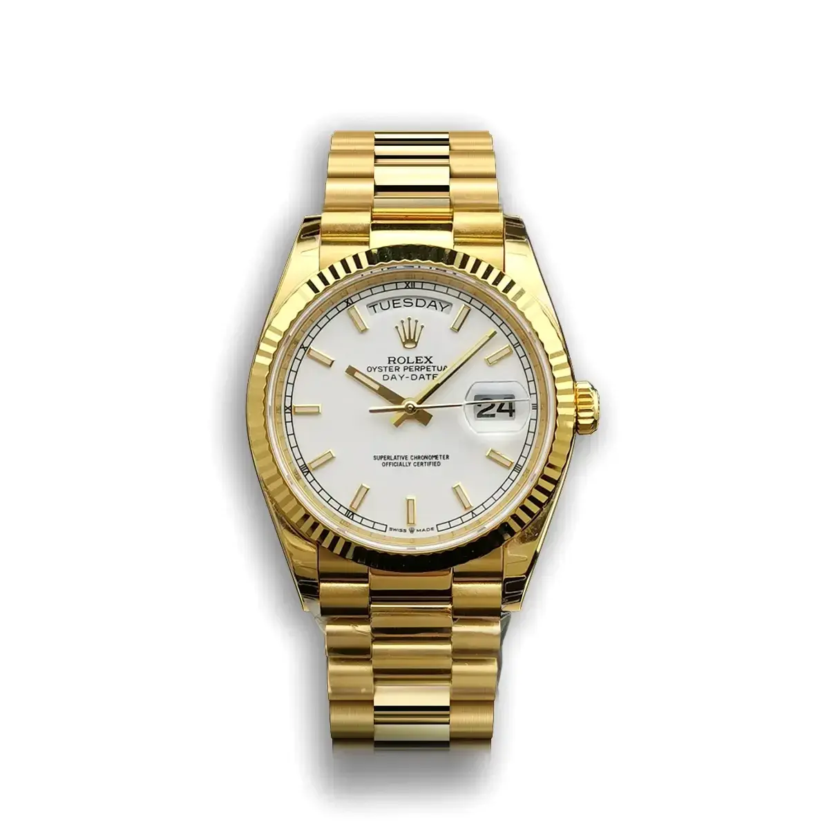Milgauss 116610 japanese automatic replica white dial — front view