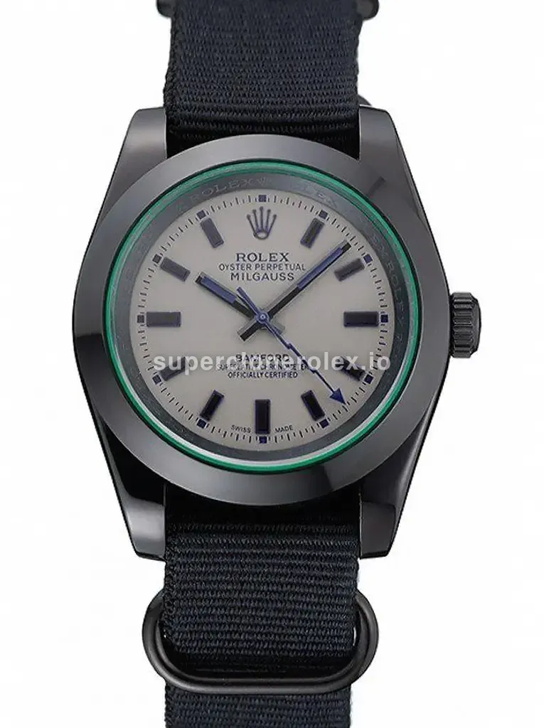 Rolex Milgauss 622000 miyota replica white dial — front view