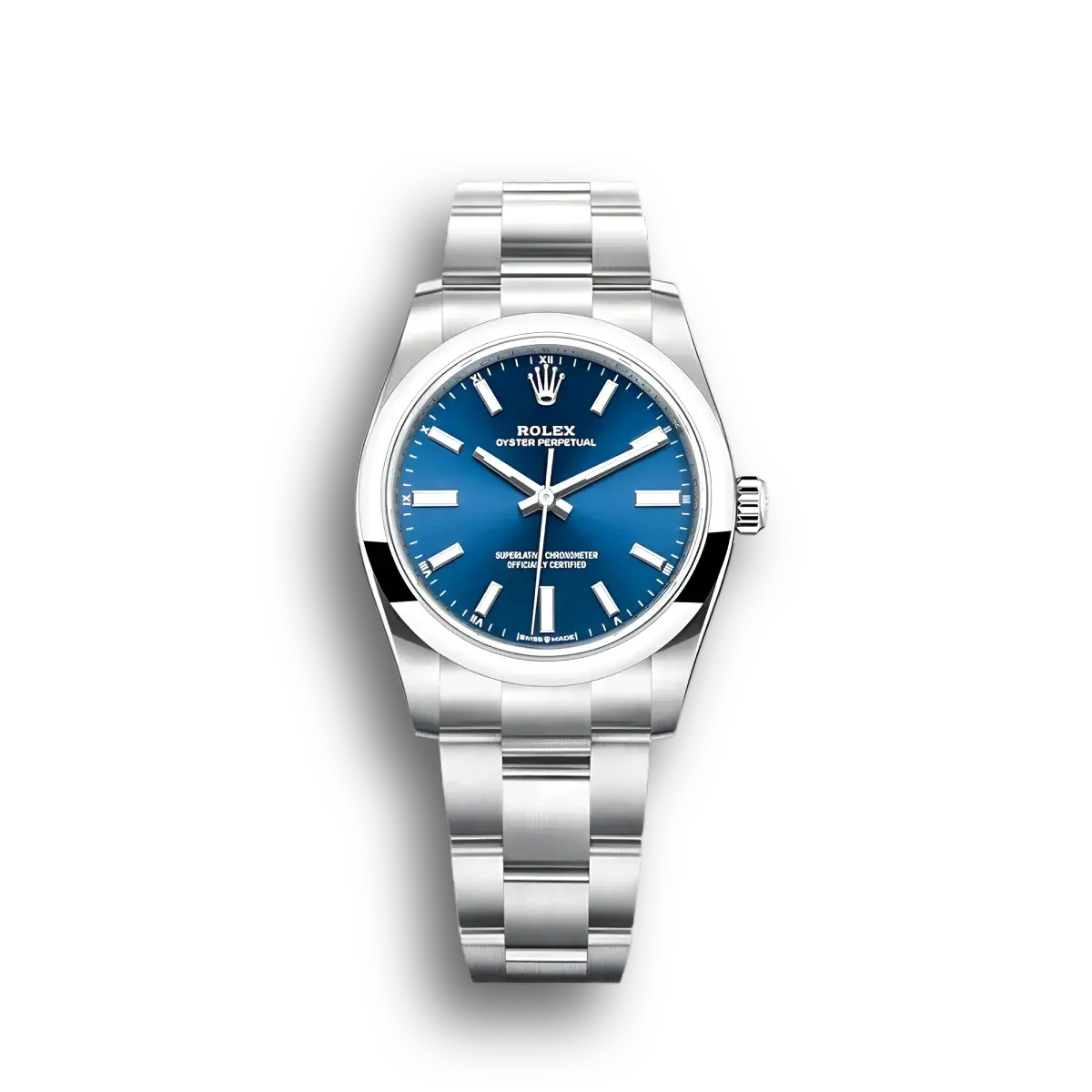 Rolex Oyster Perpetual Lady 34mm Blue Dial 124200 replica watch