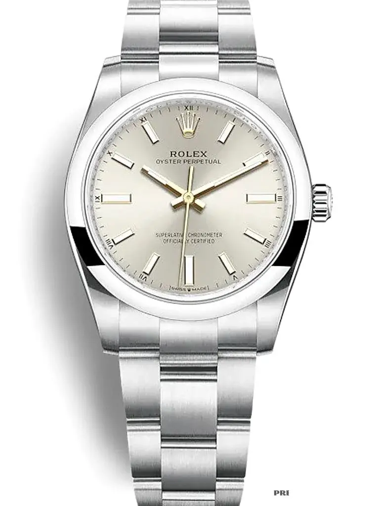 Rolex Oyster Perpetual 124200 miyota replica 34mm — dial close-up