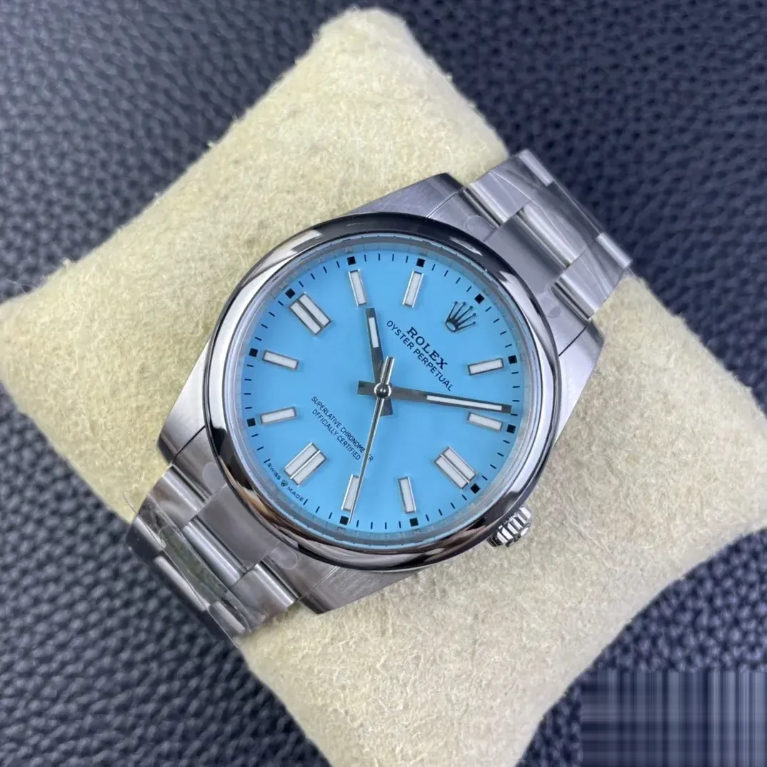 Oyster Perpetual 124300 rolex copy black dial — angled view