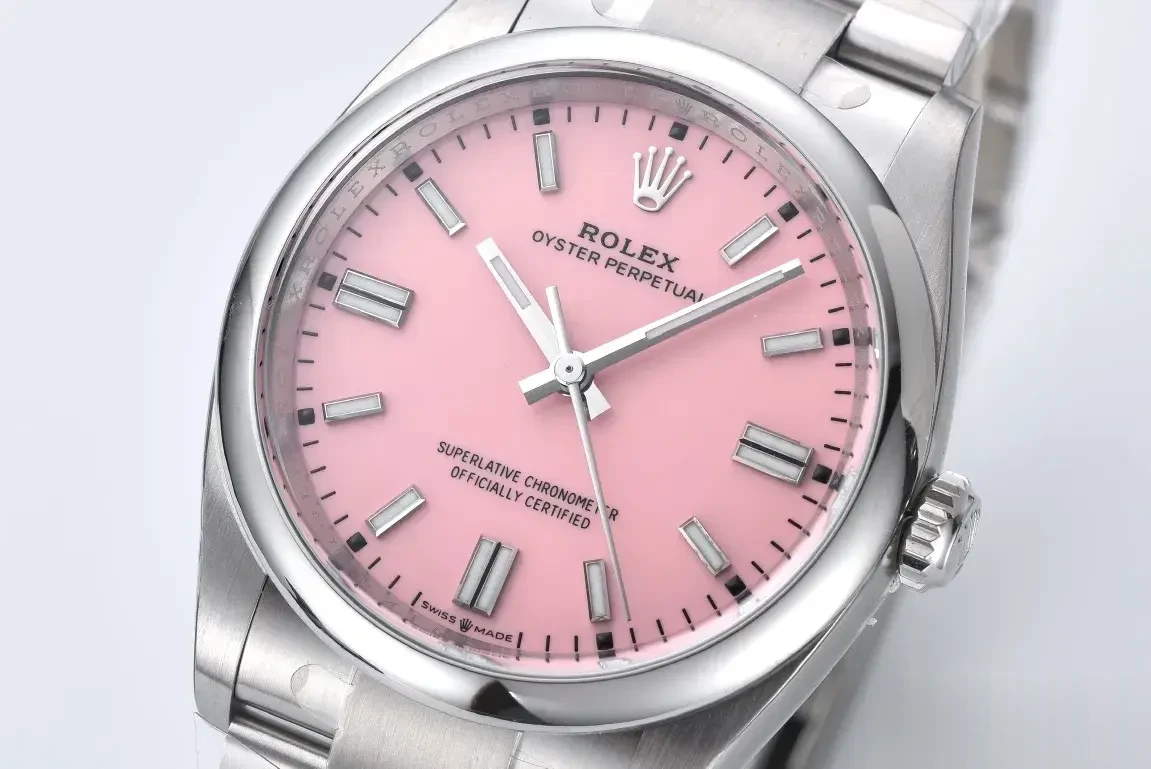 Oyster Perpetual 126000 rolex copy black dial — side profile