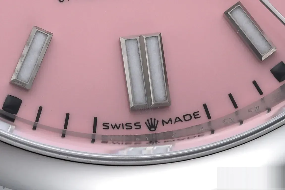 Rolex Oyster Perpetual 126000 rolex clone — crown and case detail
