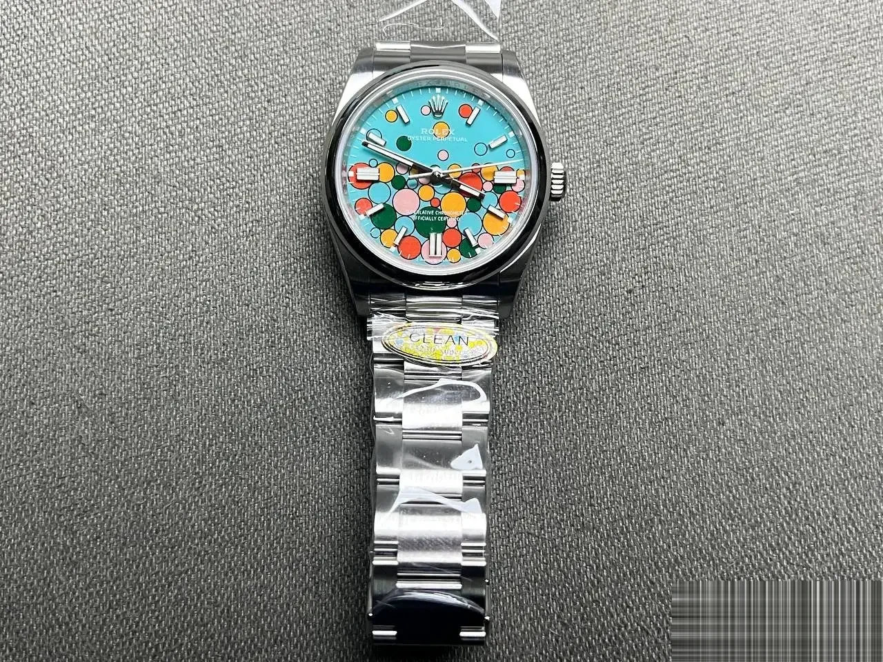 Rolex Oyster Perpetual 126000 replica 36mm — dial close-up