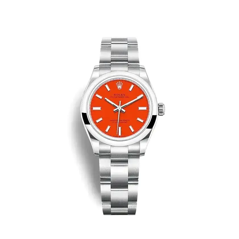 Oyster Perpetual 31mm Coral Red Dial 277200 replica watch