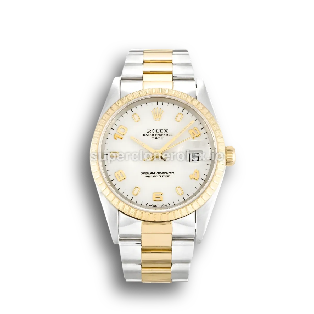 Oyster Perpetual 15223 rolex copy white dial — front view