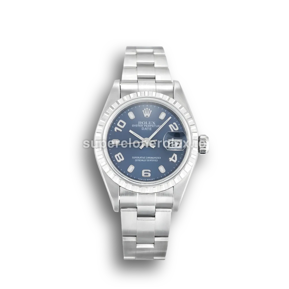 Rolex Oyster Perpetual 79240 miyota replica blue dial — front view