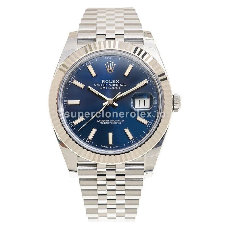 Datejust 126334 japanese automatic replica blue dial — front view