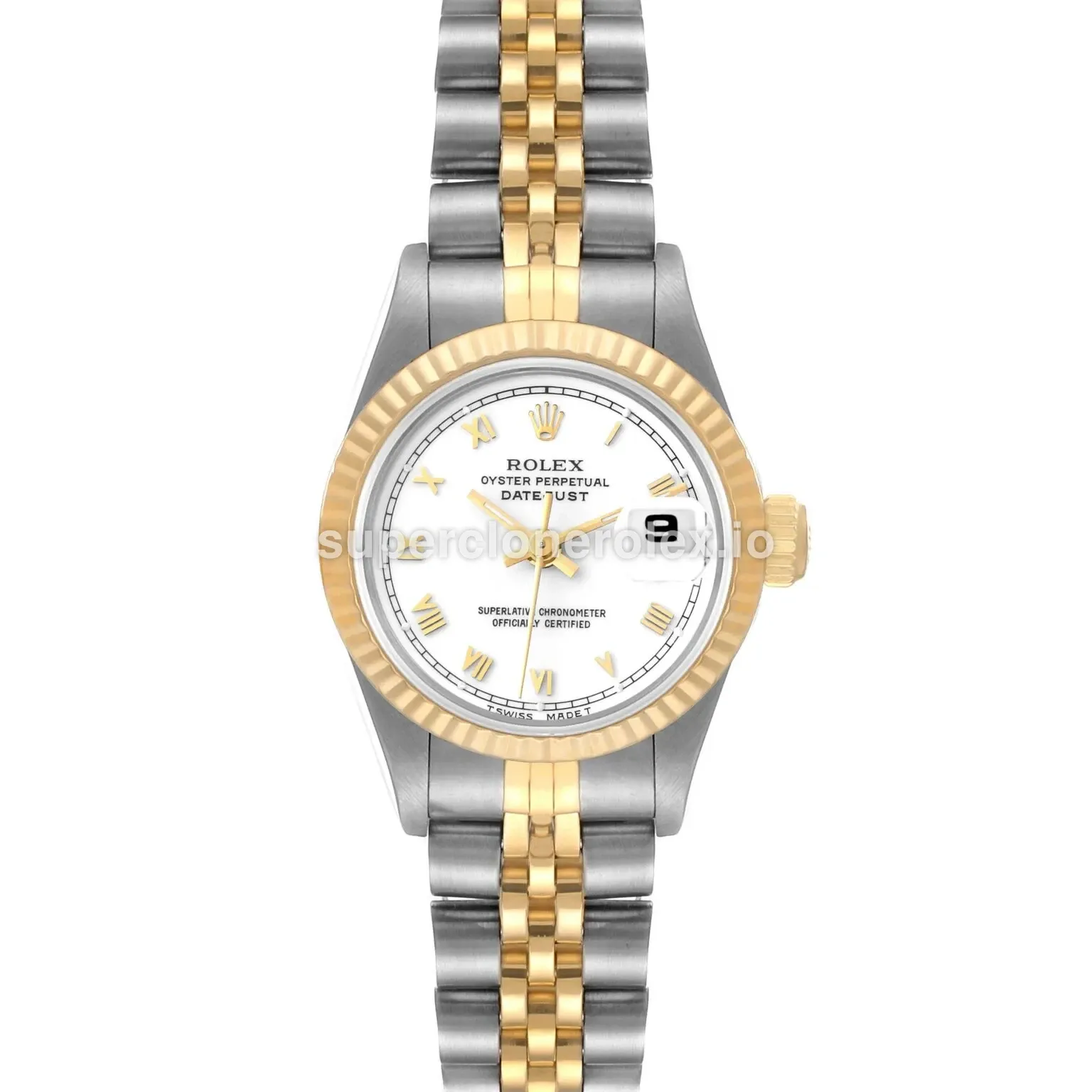 Rolex Lady-Datejust 69173 rolex clone white dial — front view